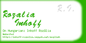 rozalia inhoff business card